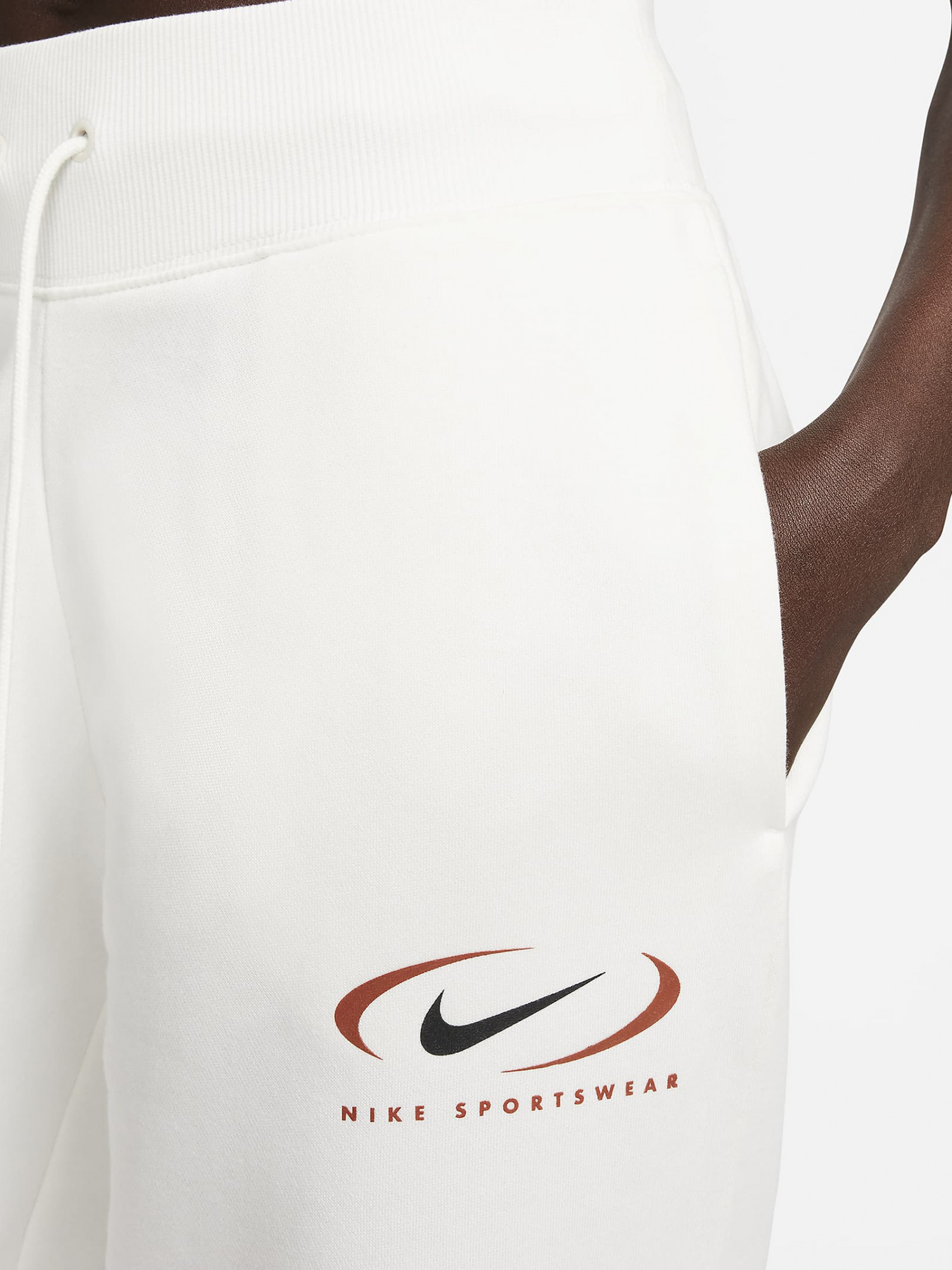 Штани жіночі Nike W NSW PHNX FLC HR OS PANT PRNT молочні FN7716-133 изображение 4