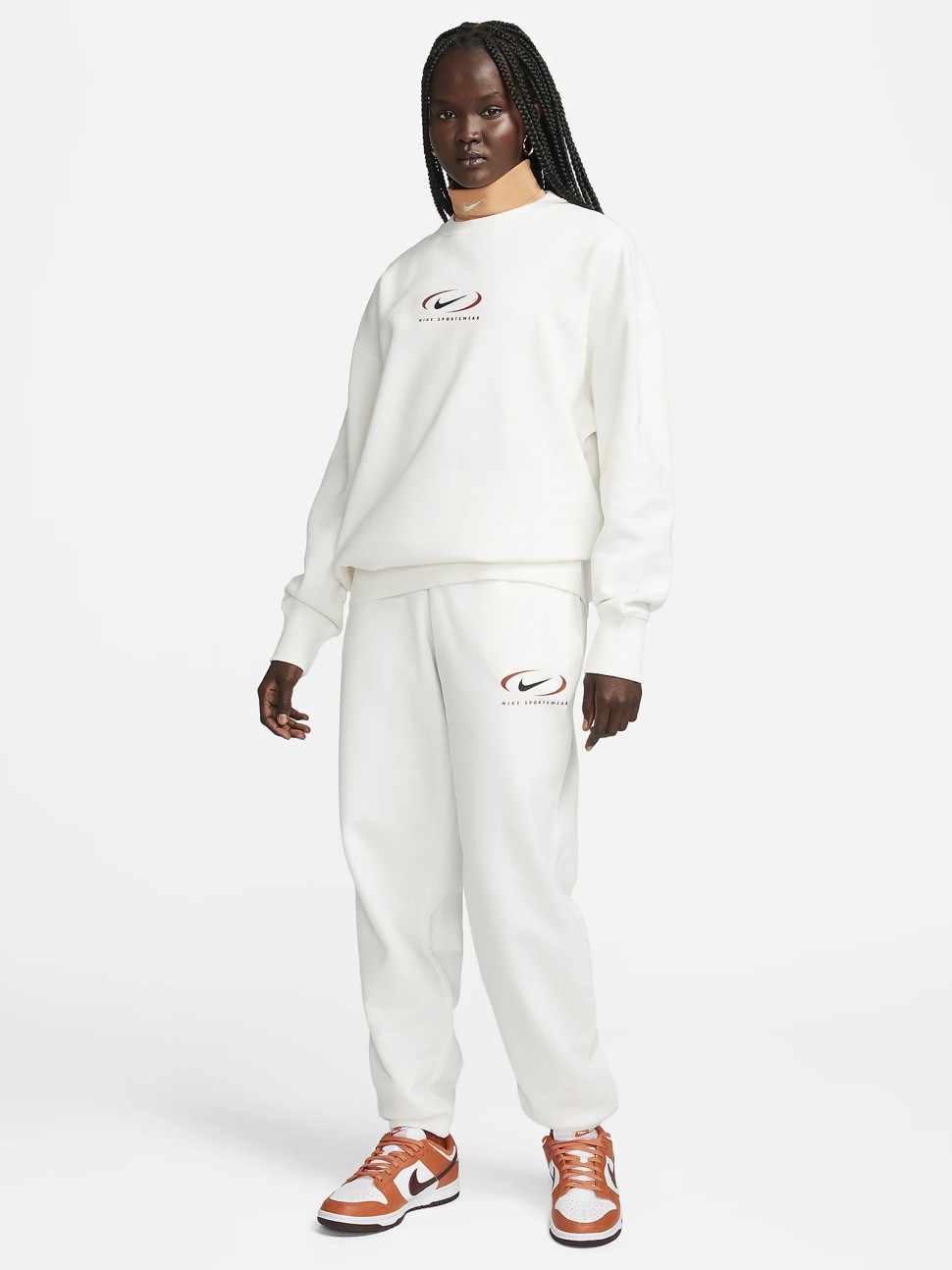 Штани жіночі Nike W NSW PHNX FLC HR OS PANT PRNT молочні FN7716-133 — фото 5
