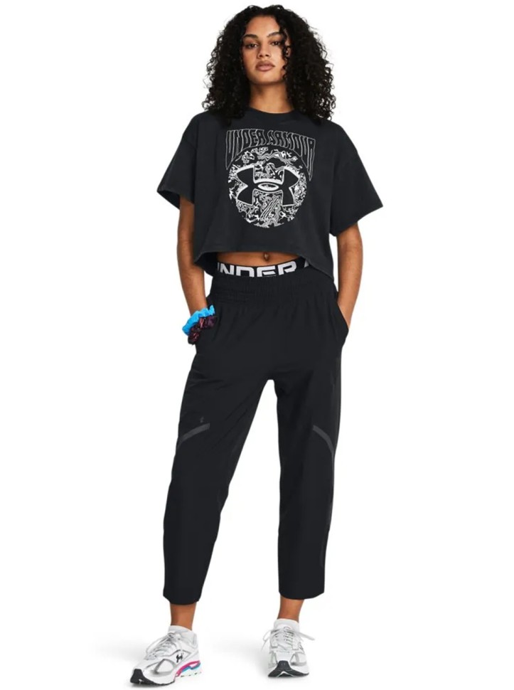 Брюки женские Under Armour Unstoppable Ankle Pant черные 1382741-001 изображение 5