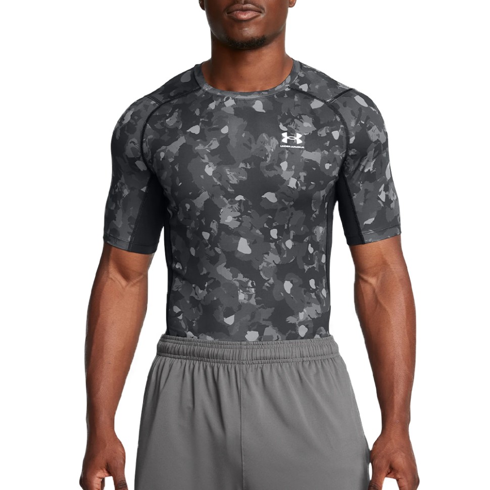 Футболка чоловіча Under Armour UA HG Armour Prtd SS чорна 1386937-001 — фото 1