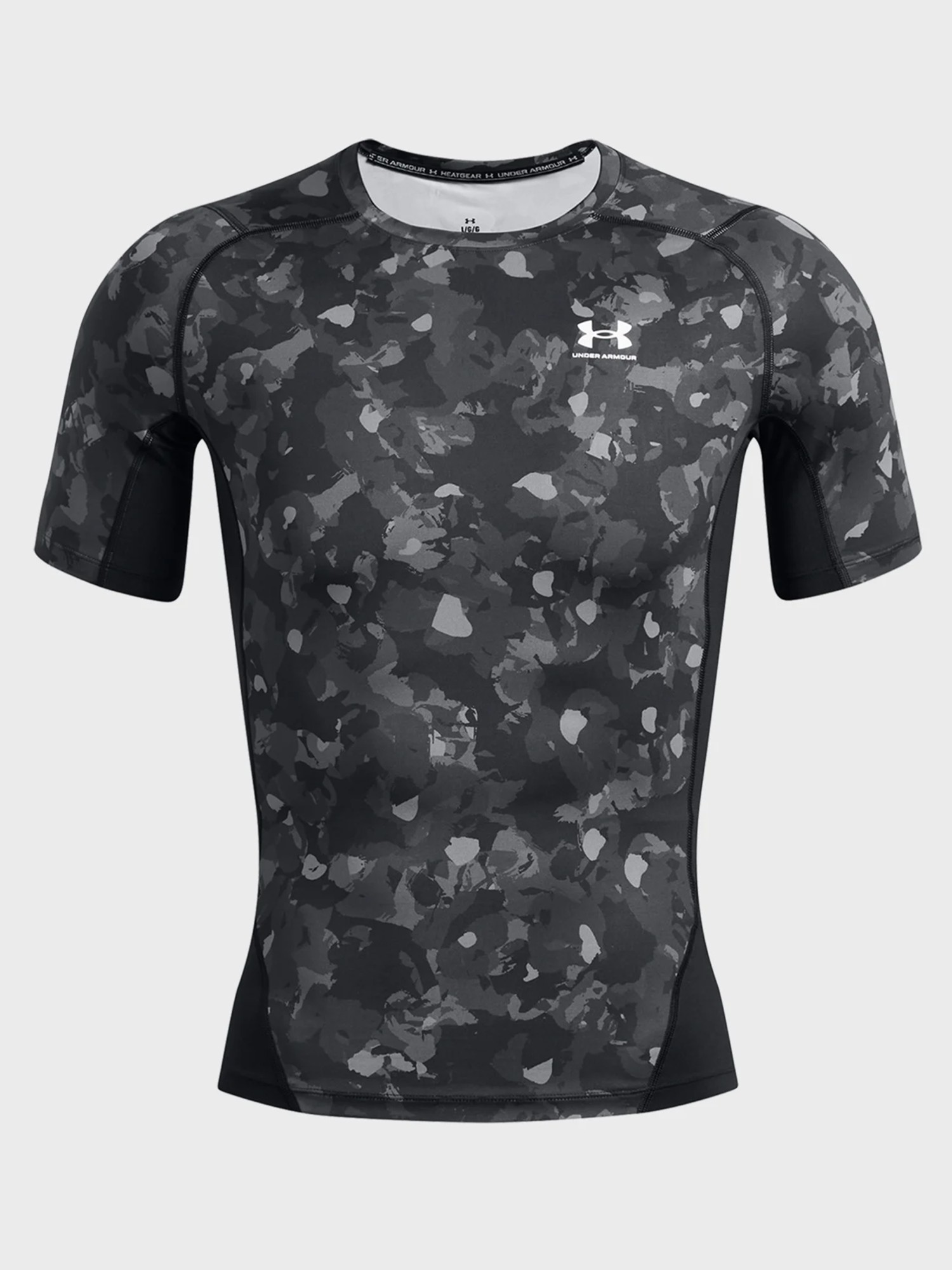 Футболка мужская Under Armour UA HG Armour Prtd SS черная 1386937-001 изображение 4