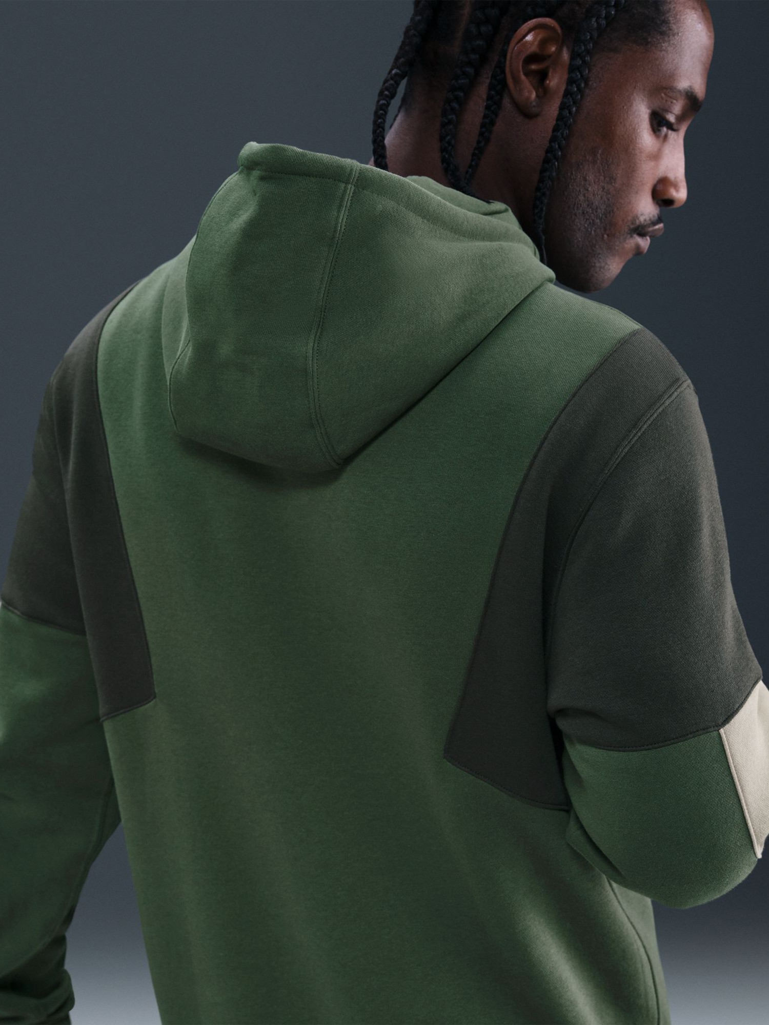 Костюм мужской Nike M NK CLUB FLEECE HDED TRACK GX зеленый HV1165-323 изображение 5