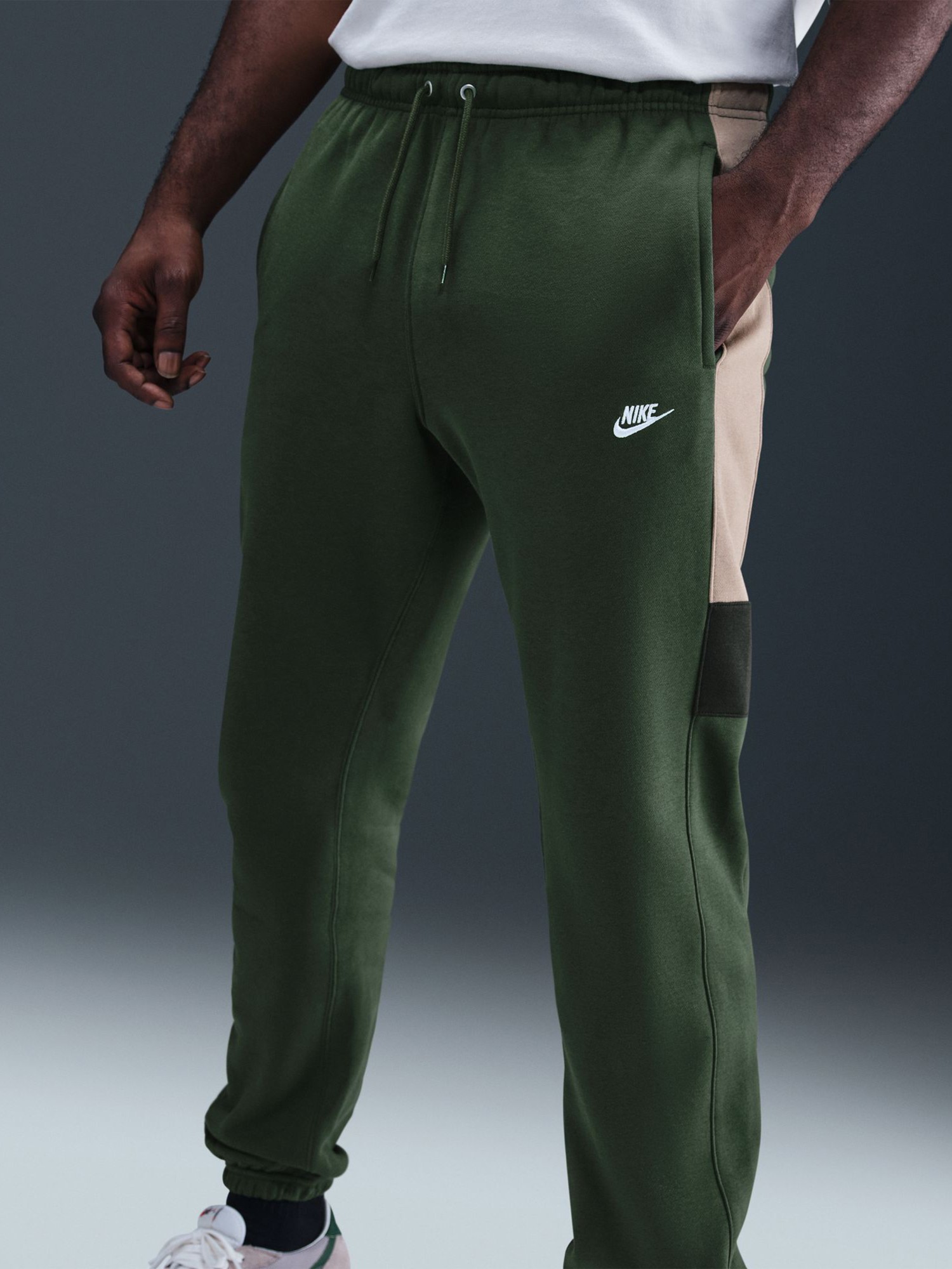 Костюм мужской Nike M NK CLUB FLEECE HDED TRACK GX зеленый HV1165-323 изображение 6