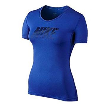 Футболка женская Nike Run Top Ss синяя 725747-480 — Sport City Футболка женская Nike Run Top Ss синяя 725747-480