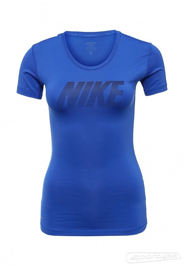 Футболка женская Nike Run Top Ss синяя 725747-480 изображение 2