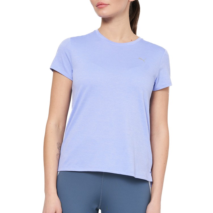 Футболка жіноча Puma RUN FAVORITE HEATHER TEE W фіолетова 52316828 изображение 1