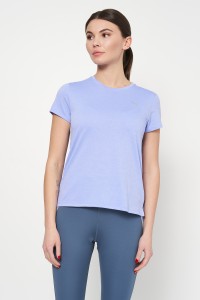 Футболка жіноча Puma RUN FAVORITE HEATHER TEE W фіолетова 52316828 изображение 2
