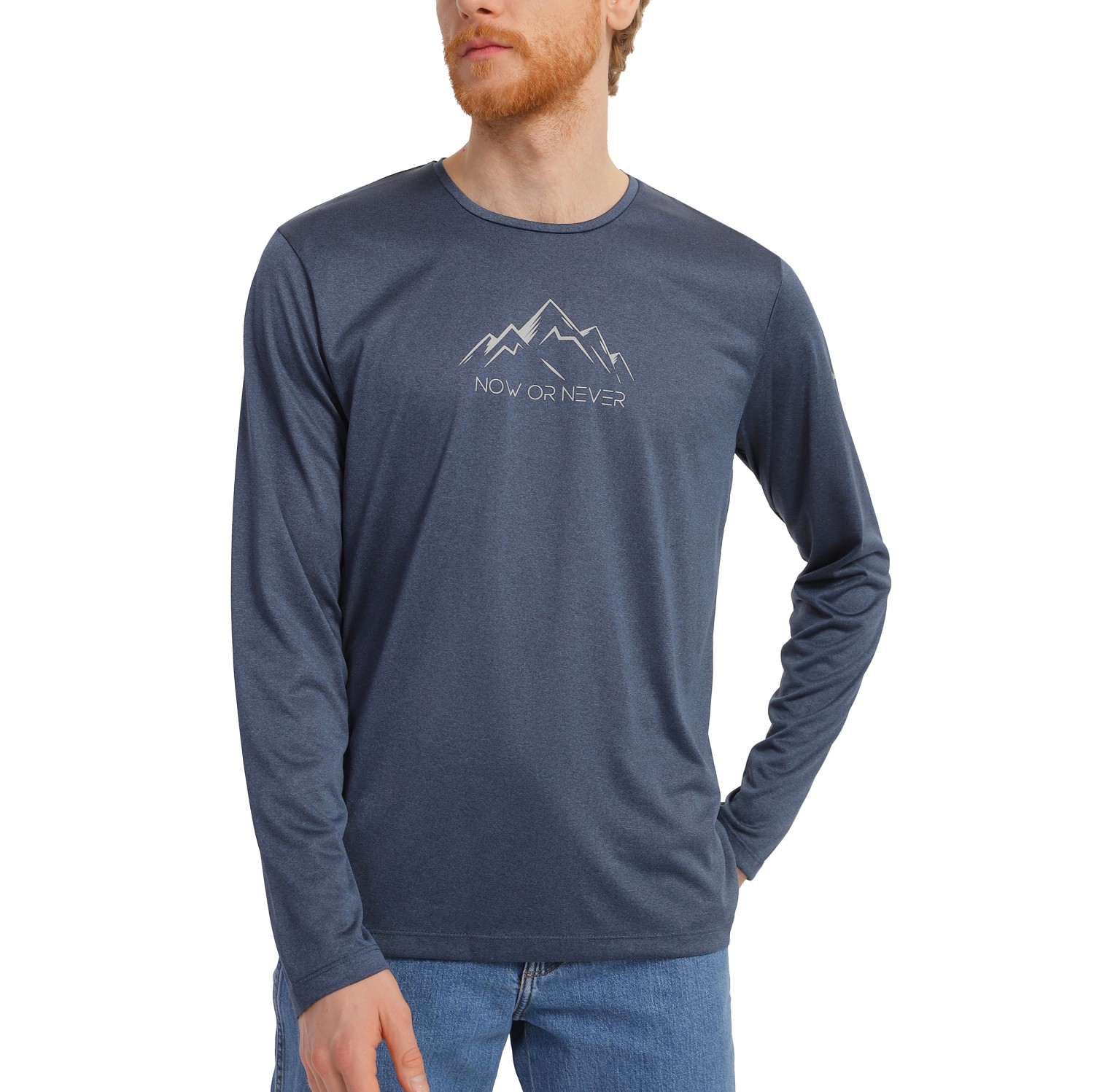 Футболка с длинным рукавом мужская Radder Nepas голубая 122124-400 изображение 1