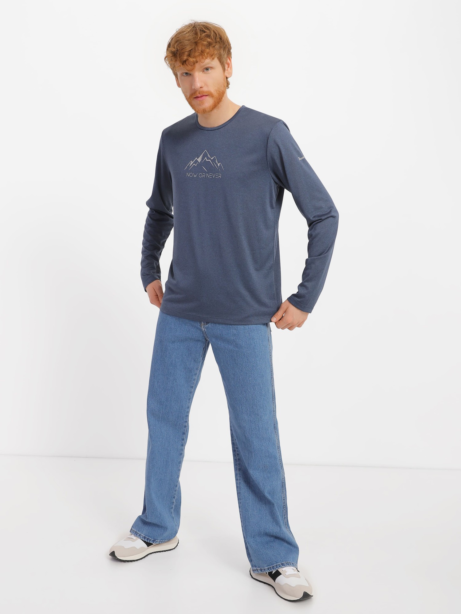 Футболка с длинным рукавом мужская Radder Nepas голубая 122124-400 изображение 3