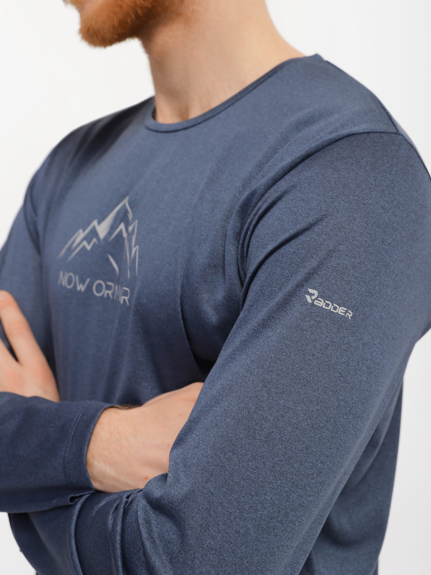 Футболка с длинным рукавом мужская Radder Nepas голубая 122124-400 изображение 5