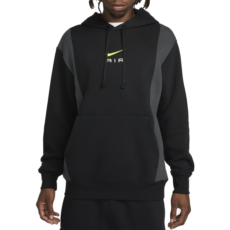 Толстовка мужская Nike M NSW SW AIR PO HOODY FLC BB черная FV0167-010
