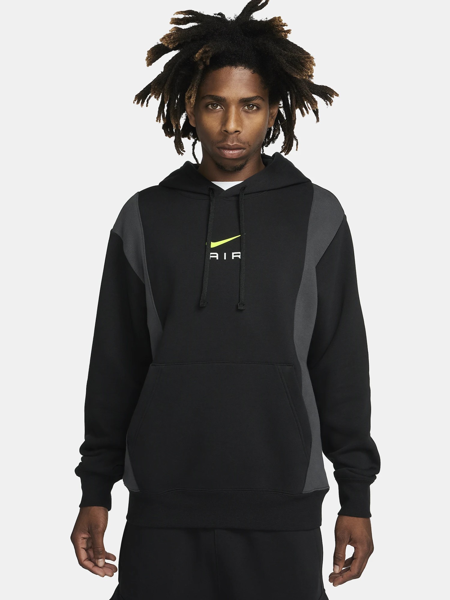 Толстовка мужская Nike M NSW SW AIR PO HOODY FLC BB черная FV0167-010 изображение 2