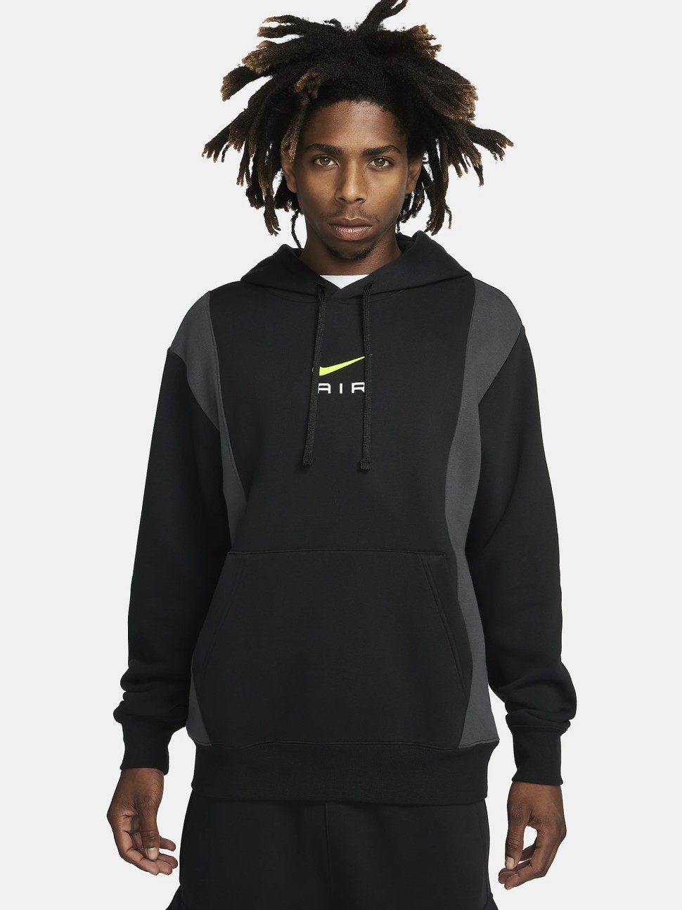 Толстовка чоловіча Nike M NSW SW AIR PO HOODY FLC BB чорна FV0167-010 — фото 2