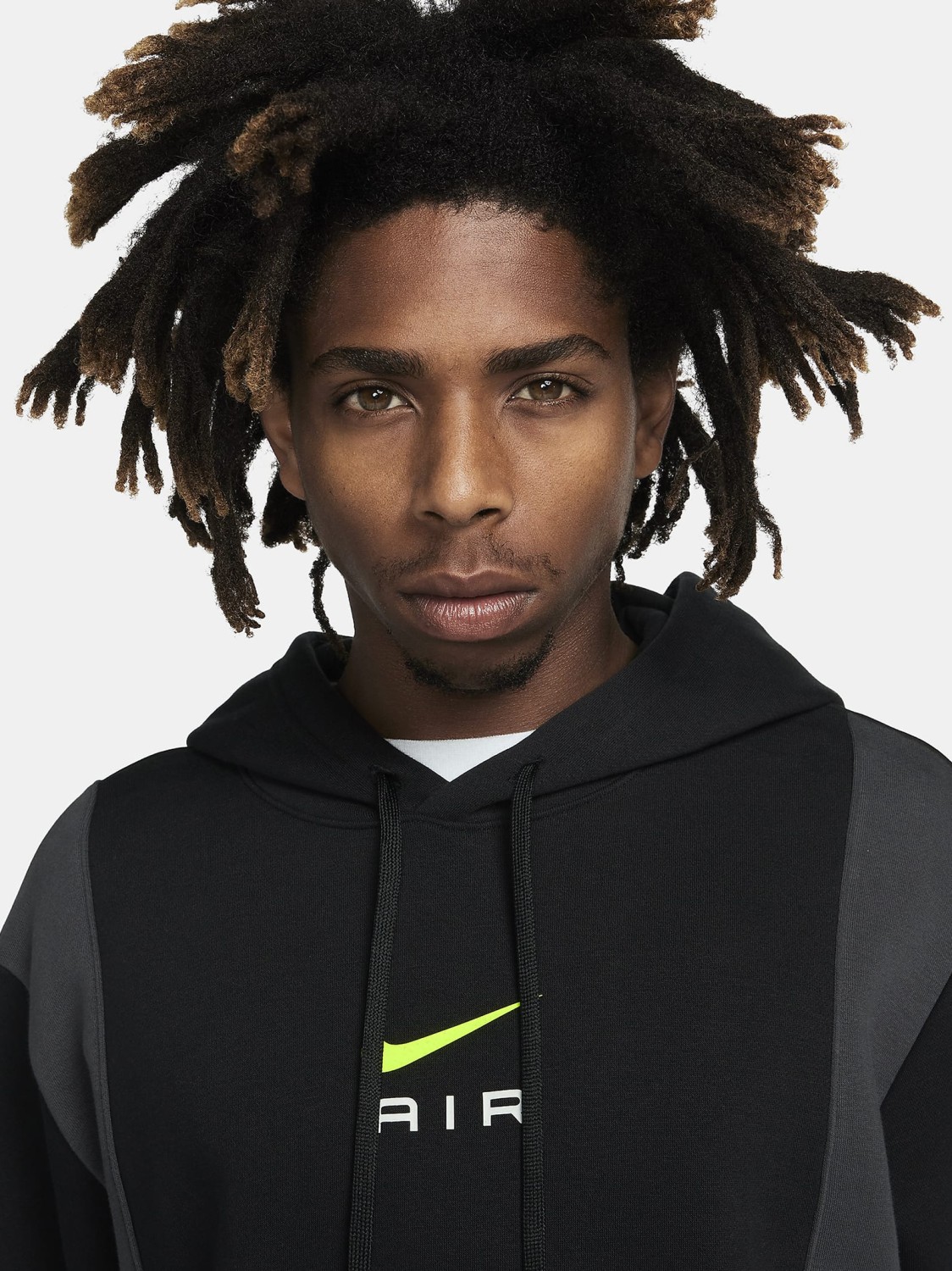 Толстовка мужская Nike M NSW SW AIR PO HOODY FLC BB черная FV0167-010 изображение 4