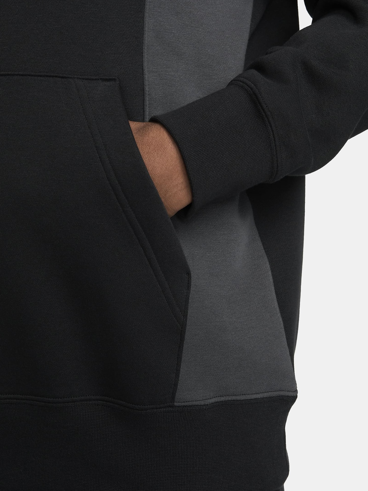 Толстовка мужская Nike M NSW SW AIR PO HOODY FLC BB черная FV0167-010 изображение 6