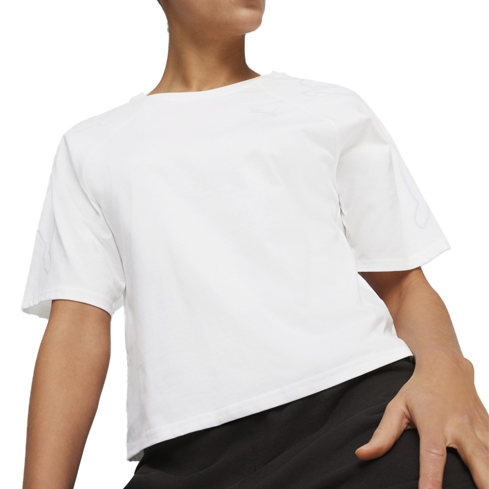 Футболка женская Puma MOTION Cat Tee белая 67998702 изображение 1