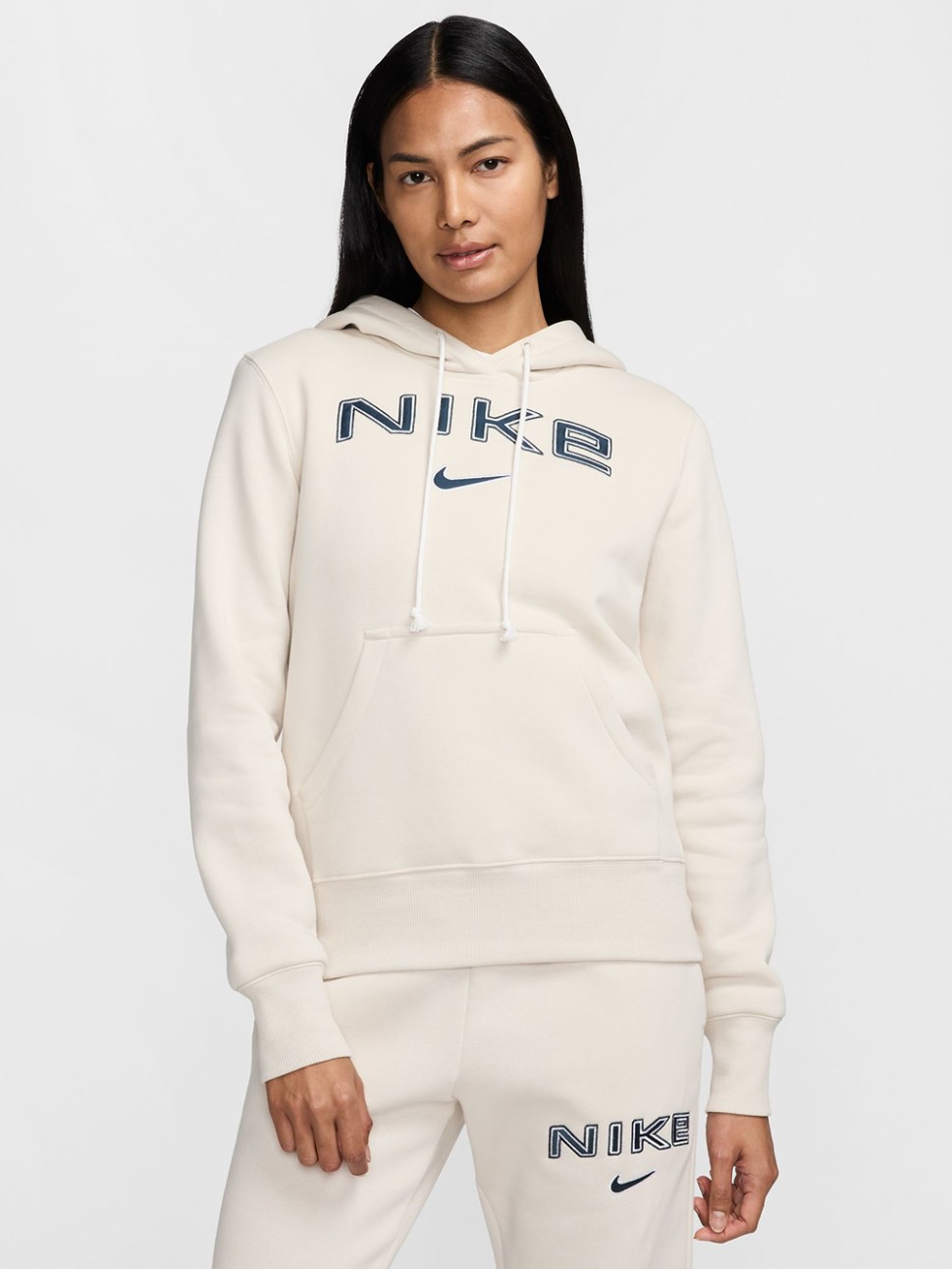 Толстовка жіноча Nike W NSW PHNX FLC STD PO LOGO HDY бежева HM9751-104 — фото 2