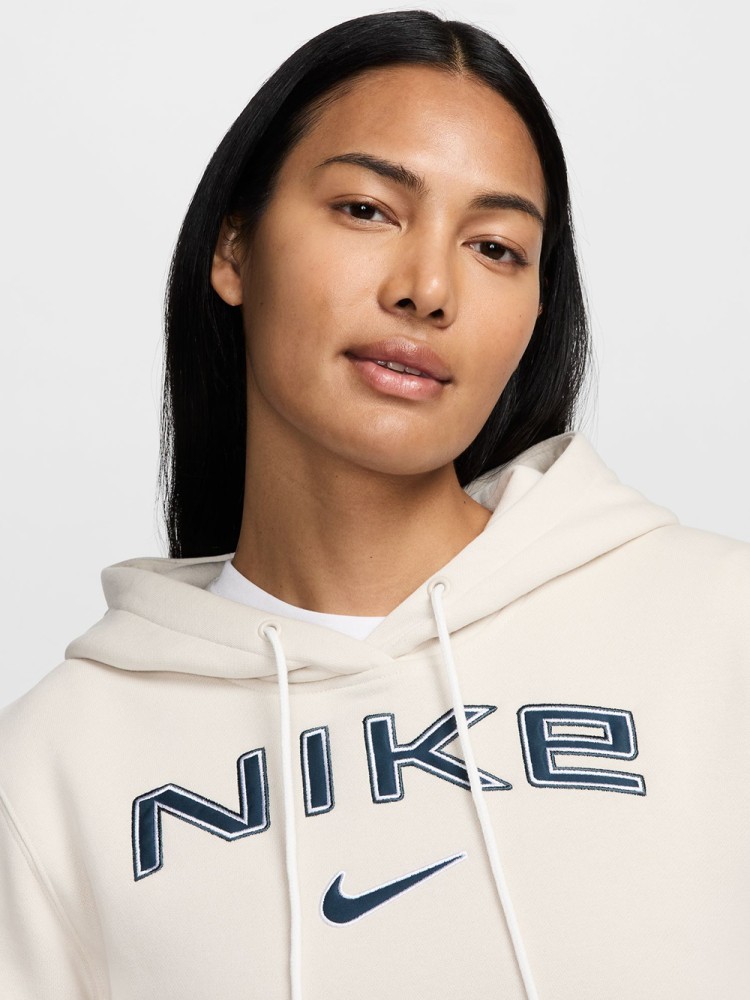 Толстовка женская Nike W NSW PHNX FLC STD PO LOGO HDY бежевая HM9751-104 изображение 3