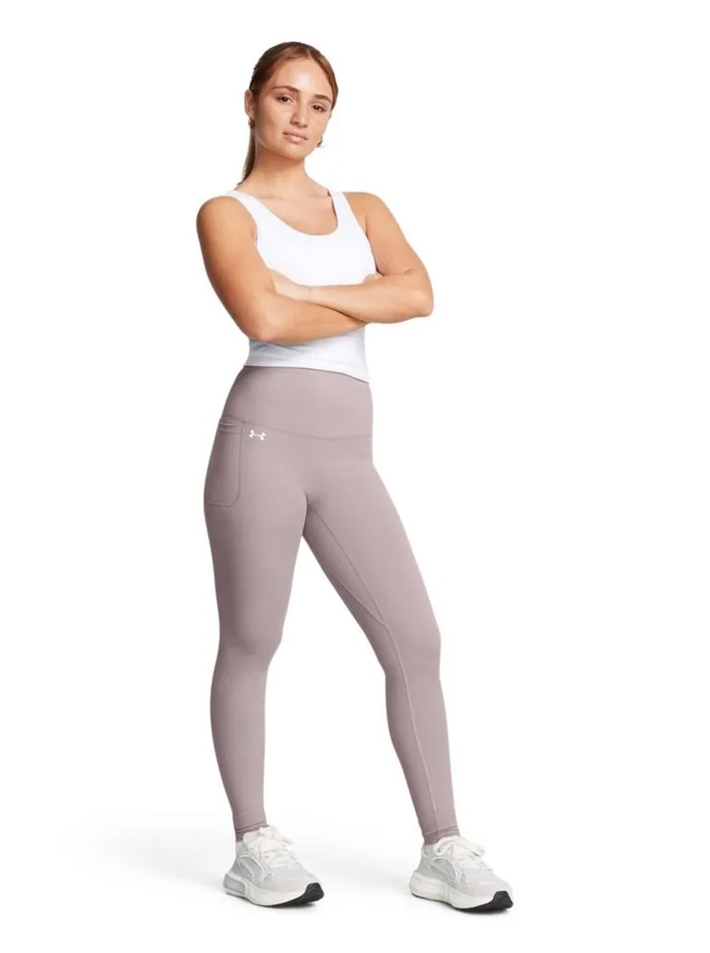 Леггинсы женские Under Armour Motion UHR Legging серые 1383607-015 изображение 5