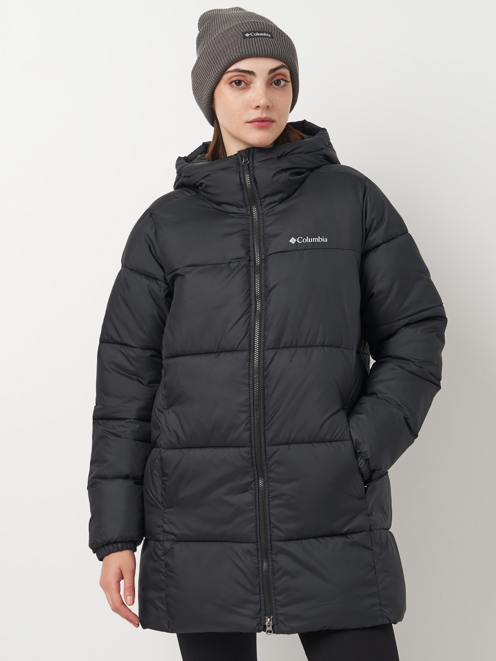 Куртка жіноча Columbia Puffect™ II Mid Hooded Jacket чорна  2088471-010 — фото 2