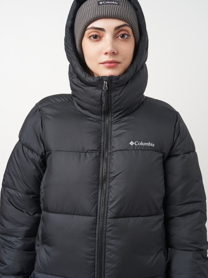 Куртка жіноча Columbia Puffect™ II Mid Hooded Jacket чорна  2088471-010 изображение 5