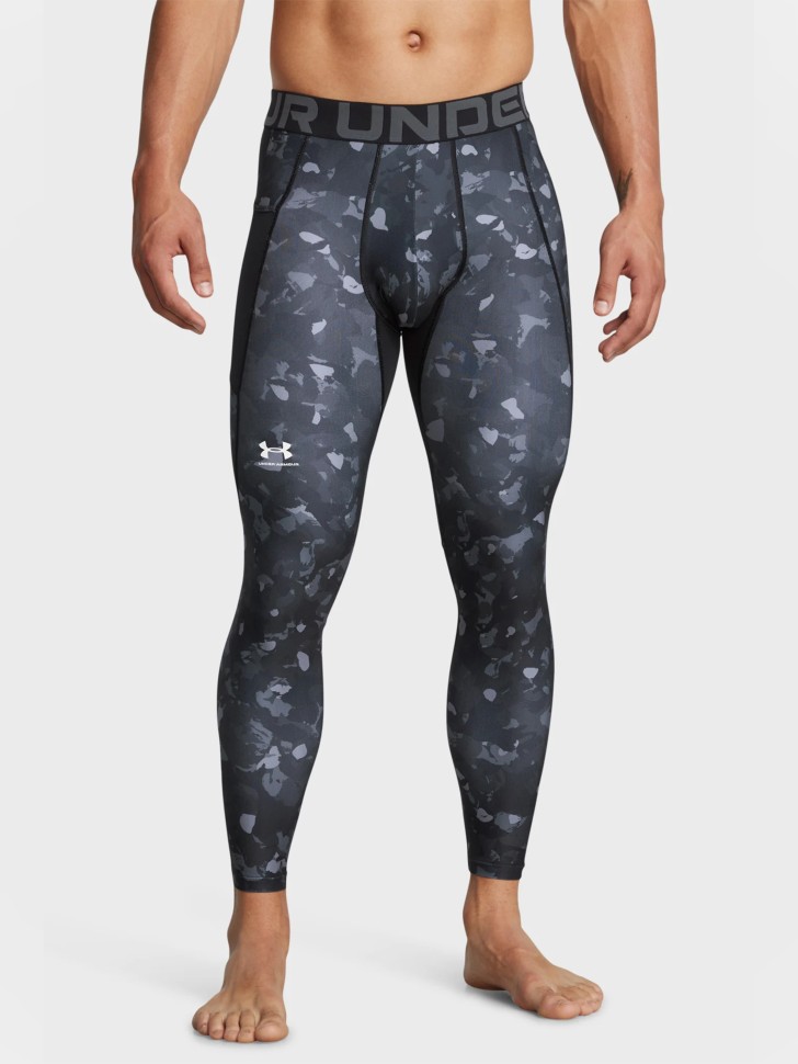 Тайтсы мужские Under Armour UA HG Armour Prtd Lgs черные 1386938-001 изображение 2