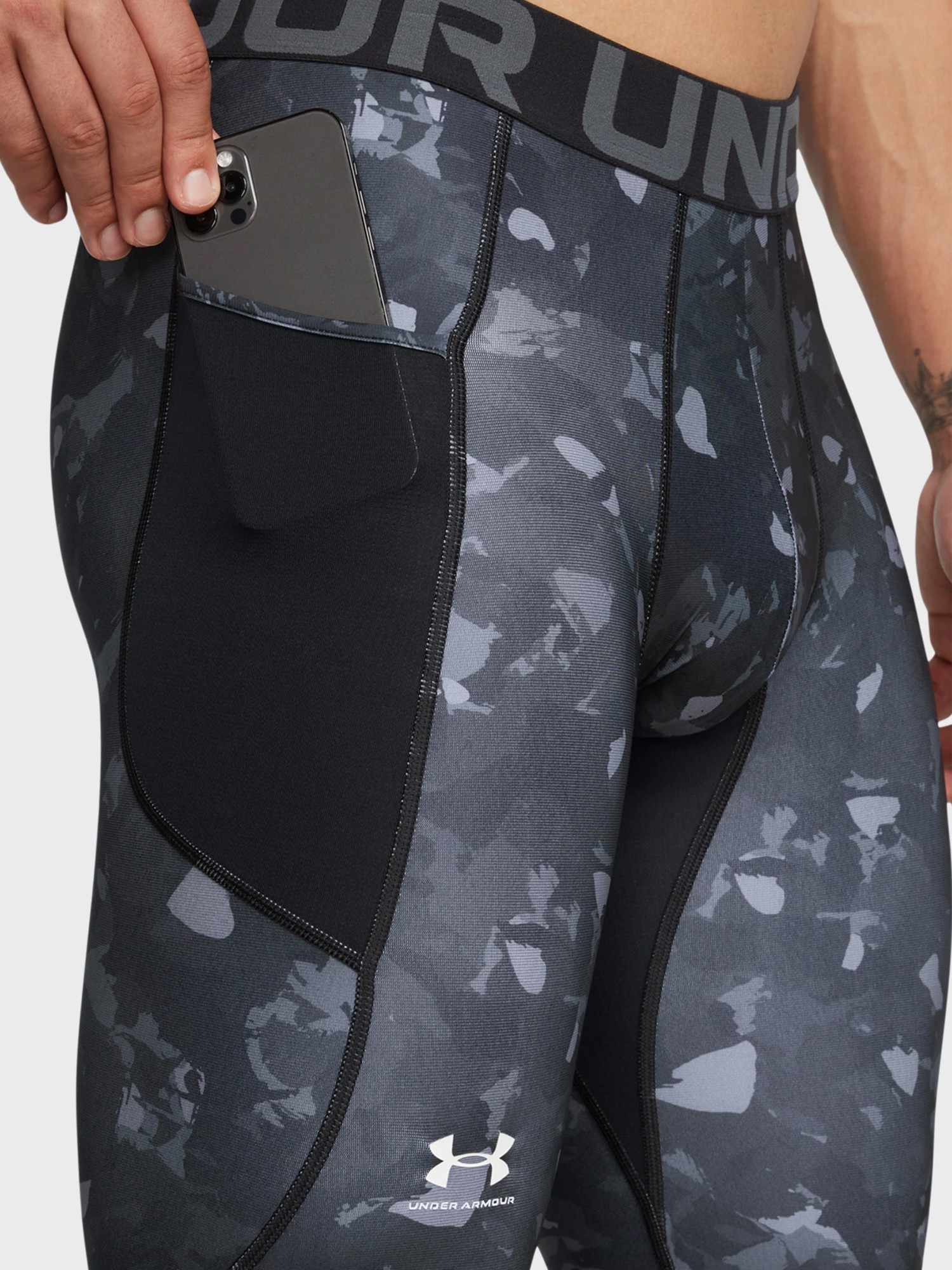 Тайтси чоловічі Under Armour UA HG Armour Prtd Lgs чорні 1386938-001 изображение 5