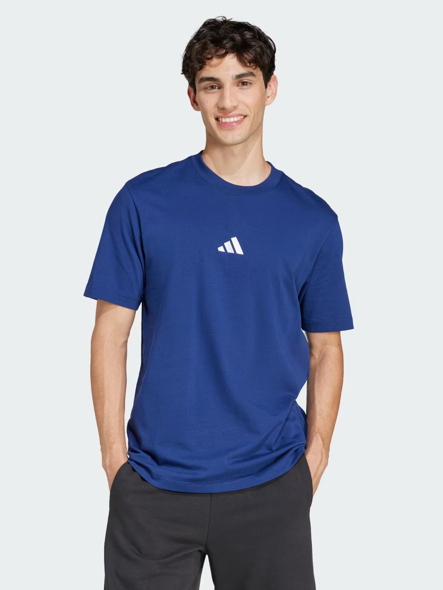 Футболка чоловіча Adidas M SL SJ T синя JF1093 изображение 2
