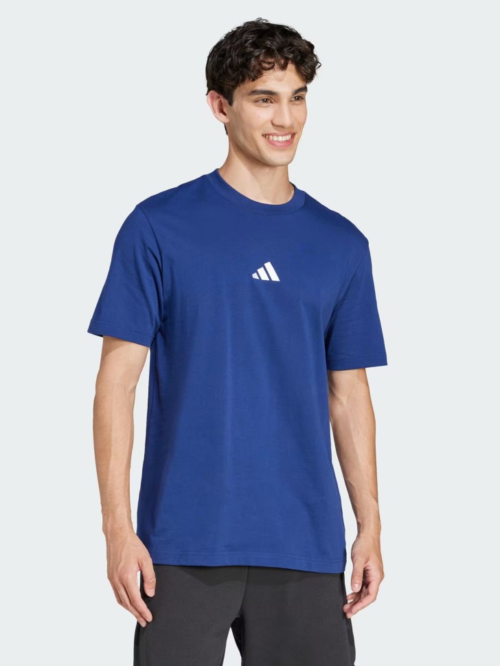 Футболка чоловіча Adidas M SL SJ T синя JF1093 изображение 4