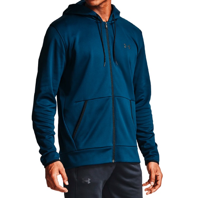 Толстовка мужская Under Armour Ua Armour Fleece Fz Hoodie синяя 1357110-408 изображение 1