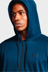 Толстовка мужская Under Armour Ua Armour Fleece Fz Hoodie синяя 1357110-408 изображение 3