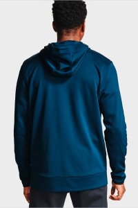 Толстовка мужская Under Armour Ua Armour Fleece Fz Hoodie синяя 1357110-408 изображение 4