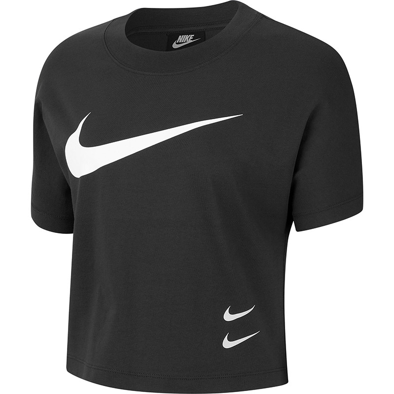 Футболка женская Nike Sportswear Swoosh Top черная CJ3764-010 изображение 1
