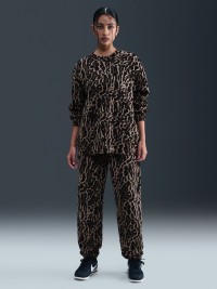 Брюки женские Nike W NSW PHNX FLC HR OS AOP PNT коричневые IB2366-010 изображение 2