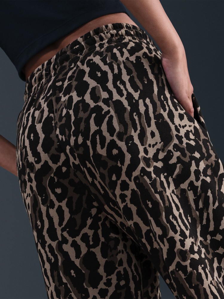 Брюки женские Nike W NSW PHNX FLC HR OS AOP PNT коричневые IB2366-010 изображение 5