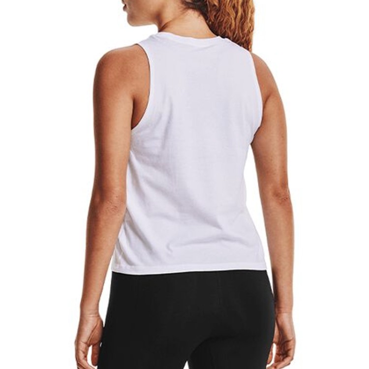 Майка женская Under Armour Live Ua Repeat Muscle Tank белая 1360836-100 изображение 2