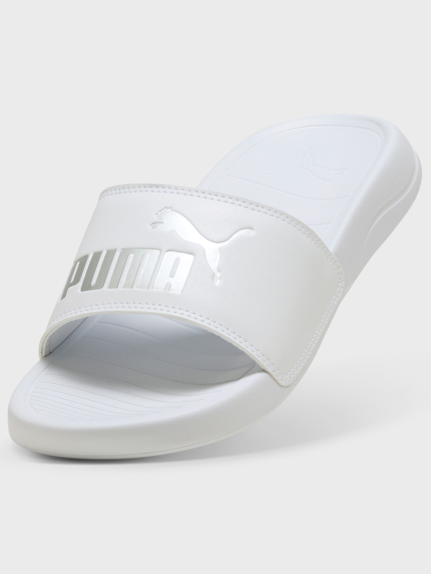 Пляжне взуття жіноче Puma Popcat 20 Metallic Whisper біле 40485602 изображение 5