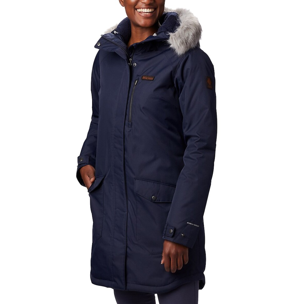 Куртка жіноча Columbia Suttle Mountain Long Insulated Jacket темно-синя 1799751-472 — фото 1