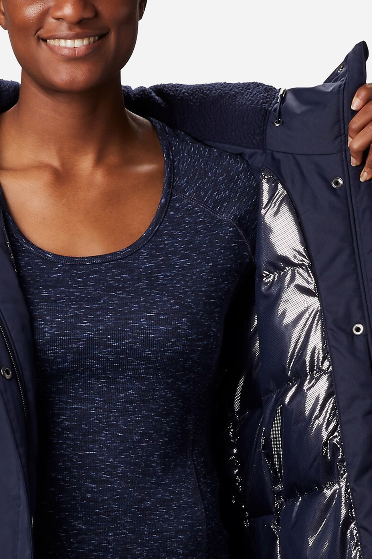 Куртка жіноча Columbia  Suttle Mountain Long Insulated Jacket  темно-синя 1799751-472 изображение 4