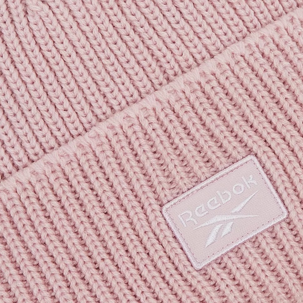 Шапка жіноча Reebok Cl Fo Beanie Рожева H47510 — фото 2