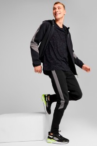 Толстовка чоловіча Puma Evostripe Full-Zip Hoodie чорна 84991501 изображение 3