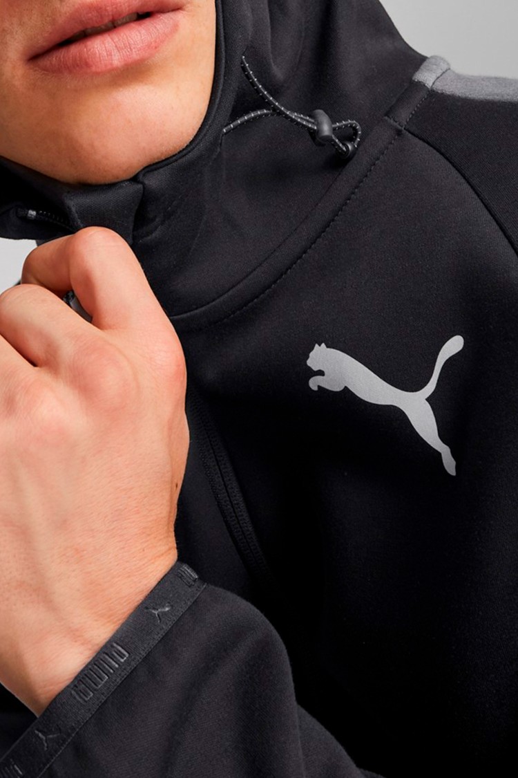 Толстовка чоловіча Puma Evostripe Full-Zip Hoodie чорна 84991501 изображение 4