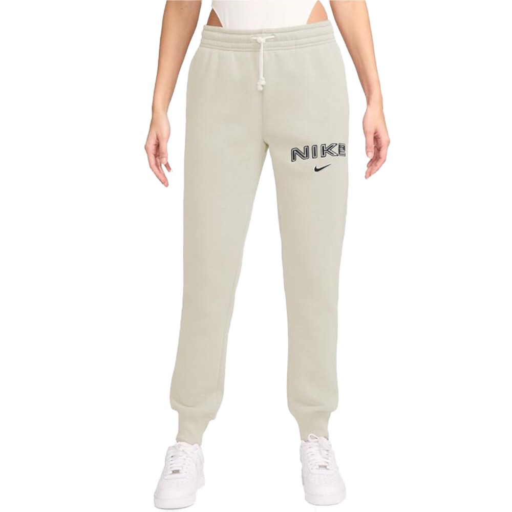 Брюки женские Nike W NSW PHNX FLC MR STD LOGO PNT бежевые HM9757-104