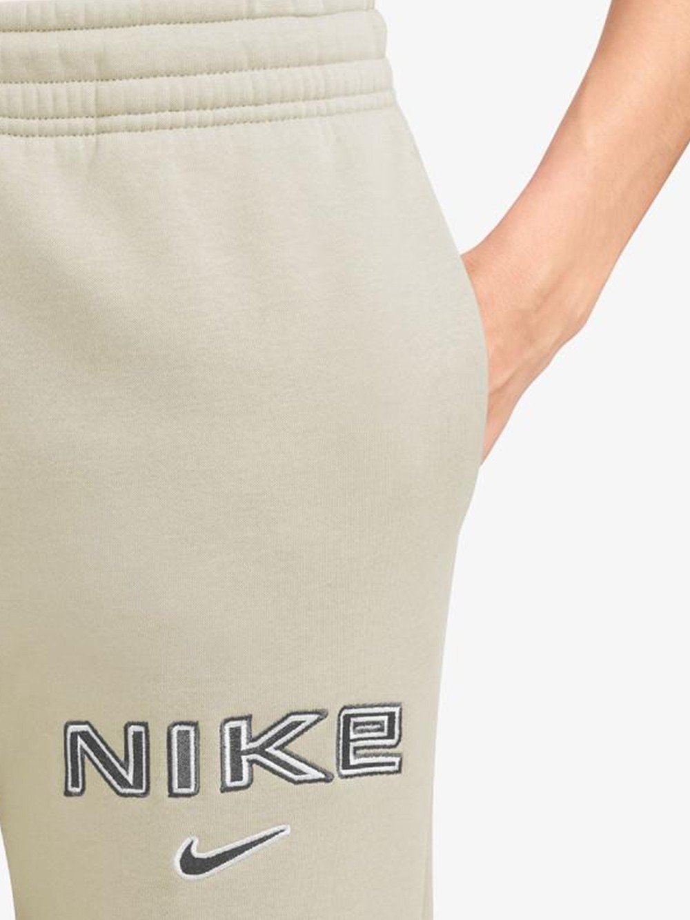 Брюки женские Nike W NSW PHNX FLC MR STD LOGO PNT бежевые HM9757-104 изображение 4