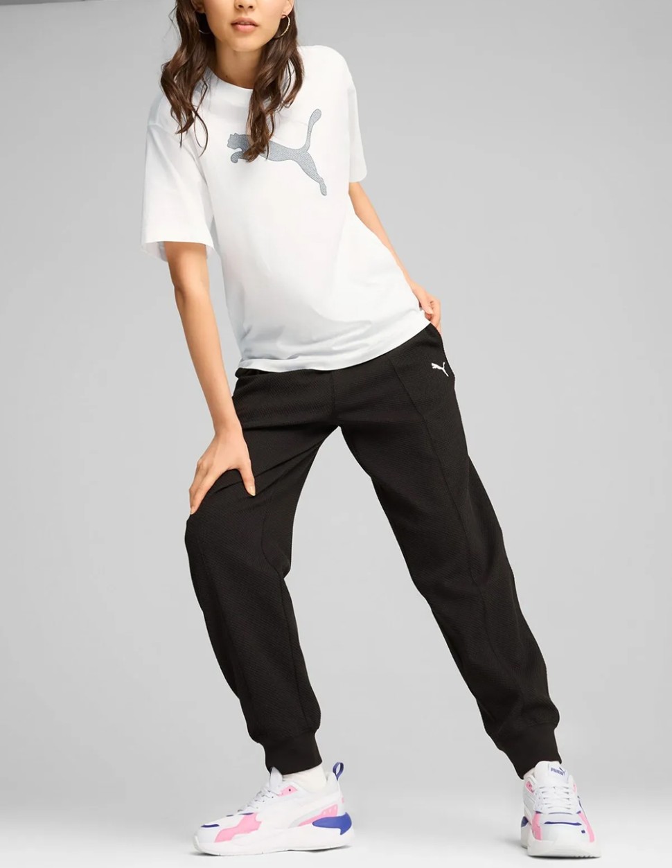 Штани жіночі Puma HER High Waist Pants cl чорні 68163401 — фото 6