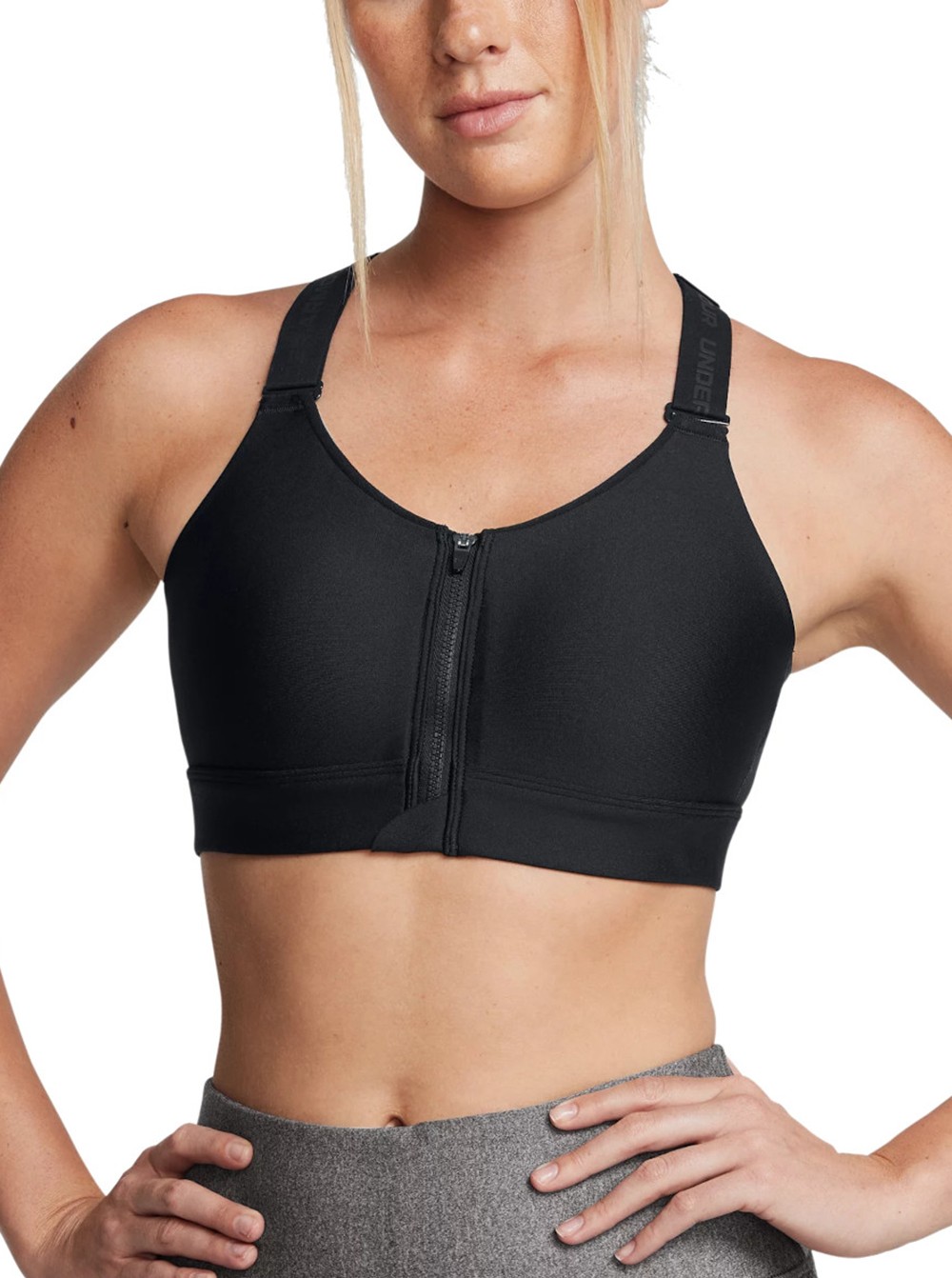 Бра жіночий Under Armour UA Infinity High Zip 2.0 Bra чорний 1384118-002 изображение 2