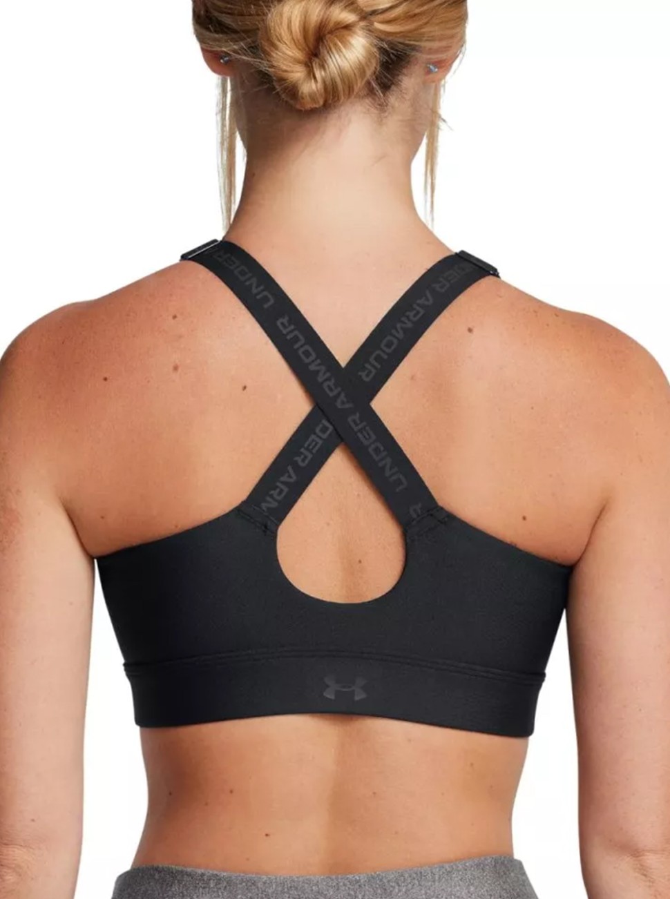 Бра жіночий Under Armour UA Infinity High Zip 2.0 Bra чорний 1384118-002 — фото 3