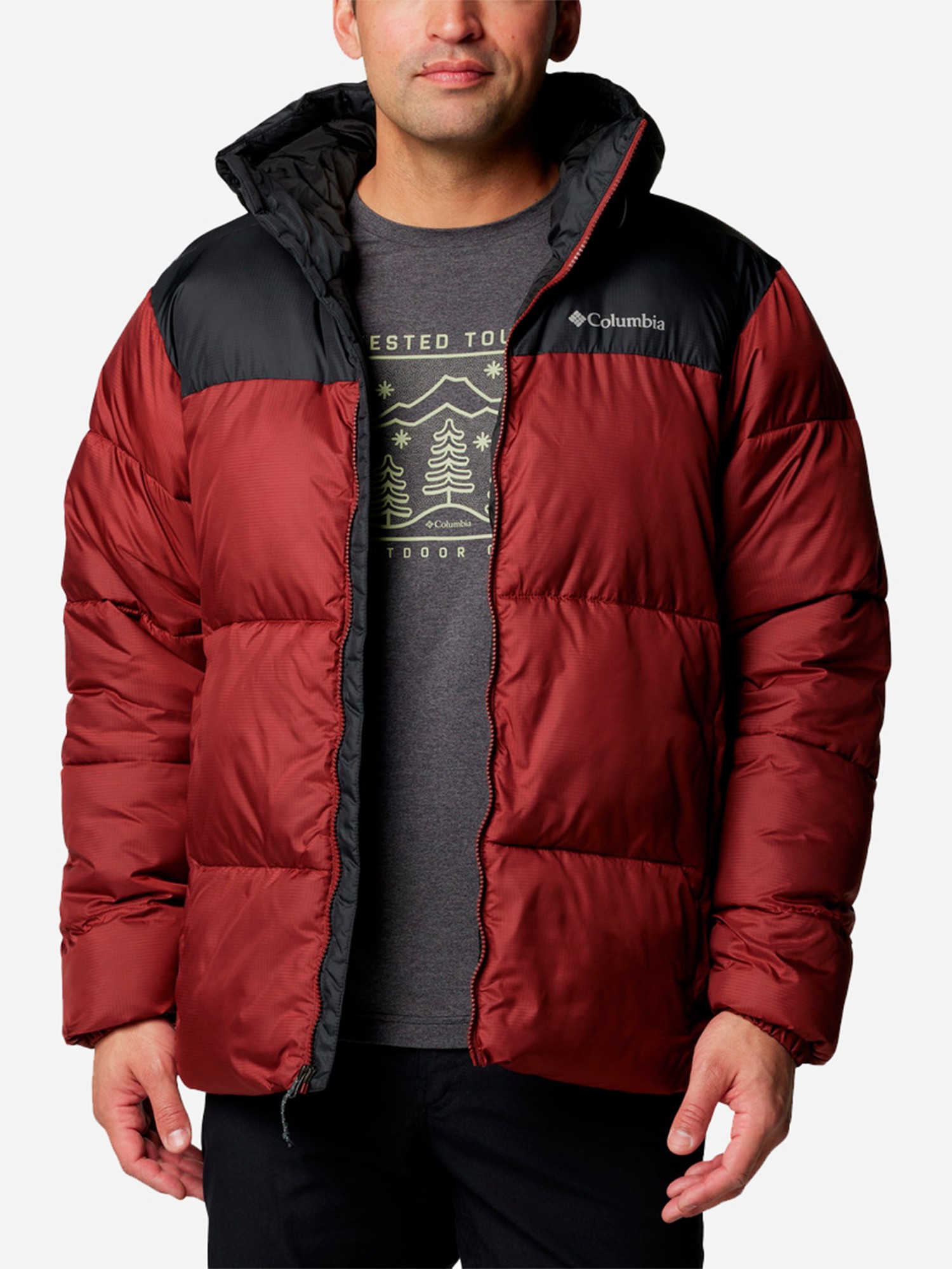 Куртка мужская Columbia Puffect™ II Hooded Jacket красная 2086851-681 изображение 5