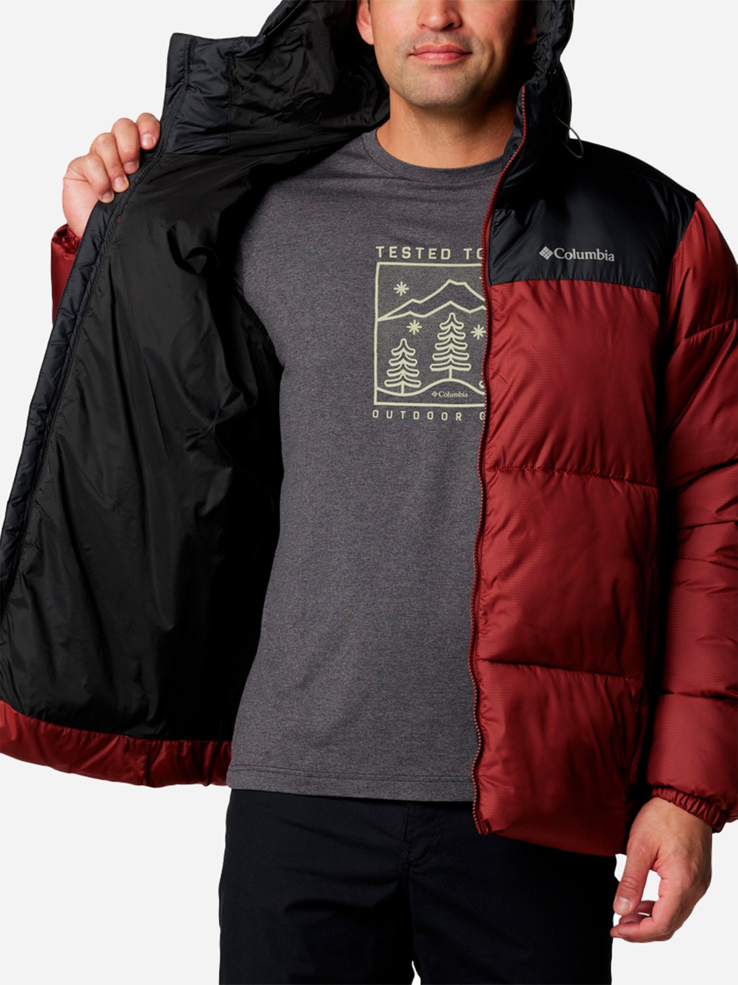 Куртка мужская Columbia Puffect™ II Hooded Jacket красная 2086851-681 изображение 6