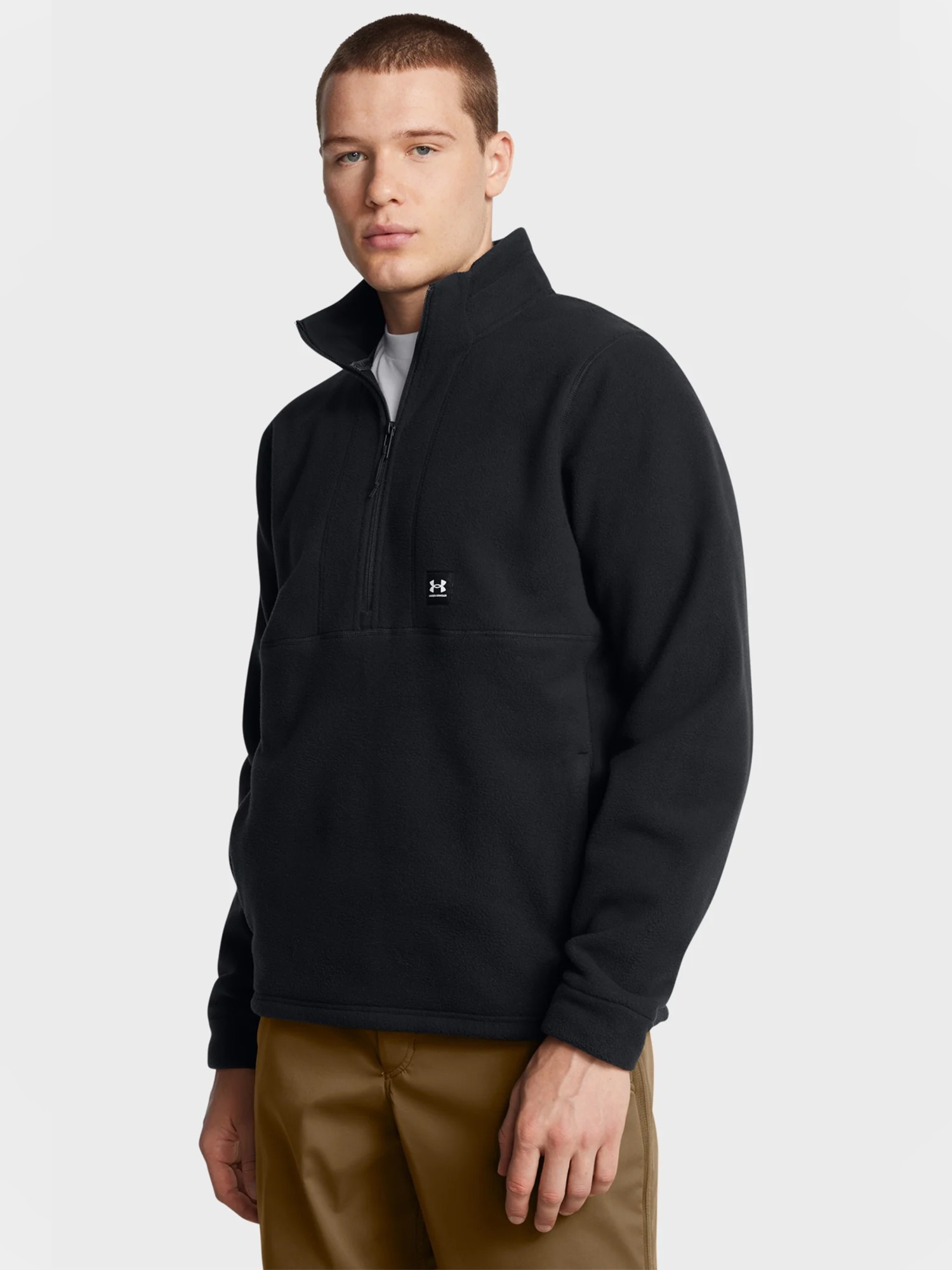 Толстовка мужская Under Armour UA Expanse Fleece HZ черная 1387570-001 изображение 2